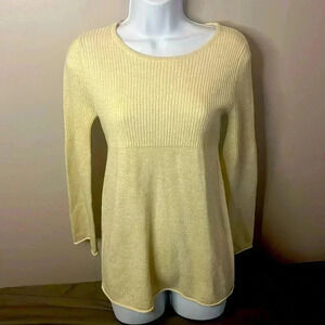 J. Khaki off white with gold flecks sweater women’s size large